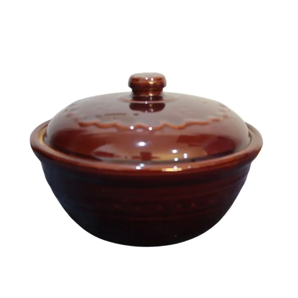 Marcrest Stoneware Oven Proof Dutch Oven Bowl 8.5